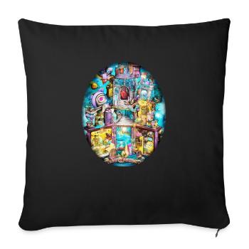 Imaginarium 03 - Coussin et housse de 45 x 45 cm - noir - Devant