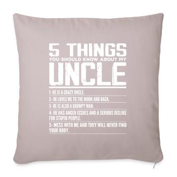 5 Things You Should Know About My Uncle Fun Uncle - Coussin et housse de 45 x 45 cm - taupe clair - Devant