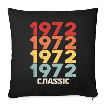 1972 Jubilé dans un style vintage classique 1972 - Coussin et housse de 45 x 45 cm - noir - Devant