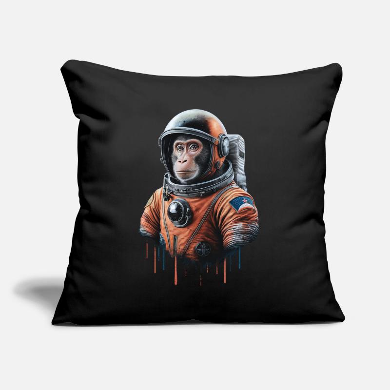 Space Adventure with a Monkey Astronaut Sofa pillow with filling 45cm x 45cm