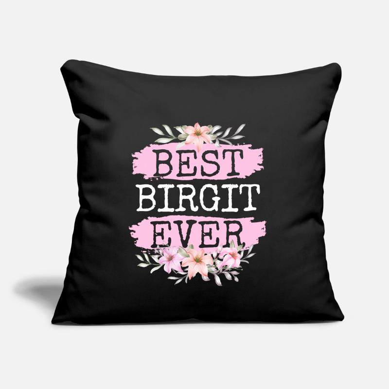 Birgit Cadeau Nom Anniversaire Coussin et housse de 45 x 45 cm