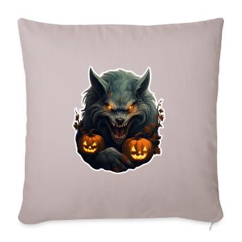Loup-garou Halloween - Coussin et housse de 45 x 45 cm - taupe clair - Devant