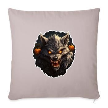 Loup-garou Halloween - Coussin et housse de 45 x 45 cm - taupe clair - Devant