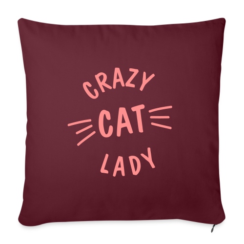 Vorschau: Crazy Cat Lady meow - Sofakissen mit Füllung 44 x 44 cm