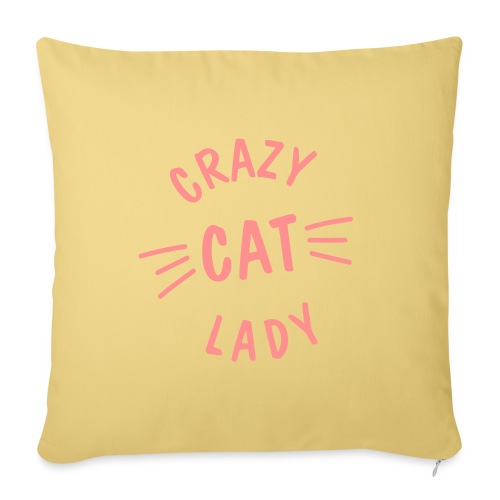 Vorschau: Crazy Cat Lady meow - Sofakissen mit Füllung 45 x 45 cm