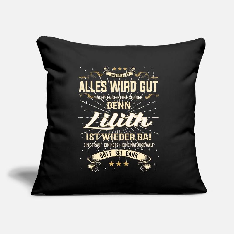 Lilith Design - Alles wird gut Sofakissen mit Füllung 45 x 45 cm