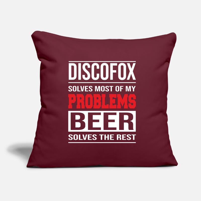 Discofox solves problems, beer solves the rest Sofa pillow with filling 45cm x 45cm