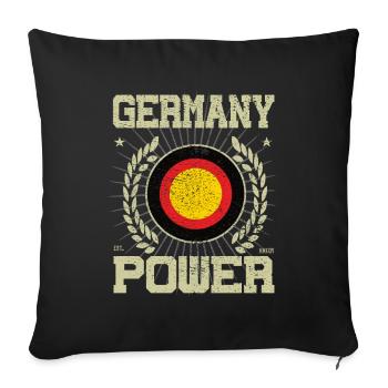 Allemagne cool, Design - Coussin et housse de 45 x 45 cm - noir - Devant