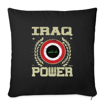Cool Iraq, Design - Sofa pillow with filling 45cm x 45cm - black - Front
