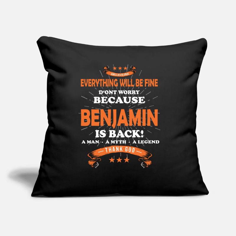 Everything will be fine Benjamin Is back Sofakissen mit Füllung 45 x 45 cm