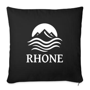 Cool Rhone River Design for the Rivers Fan - Sofa pillow with filling 45cm x 45cm - black - Front