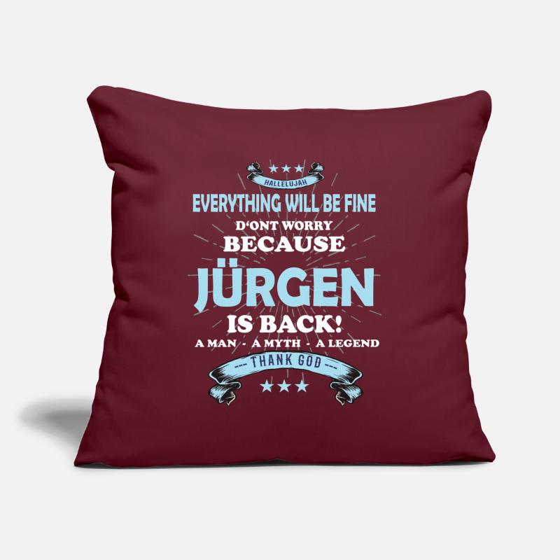 Everything will be fine Jürgen Is back Sofa pillow with filling 45cm x 45cm