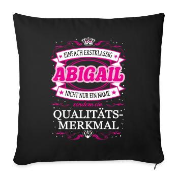 Quality feature Abigail simply first-class - Sofa pillow with filling 45cm x 45cm - black - Front