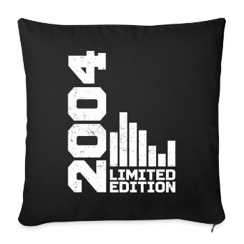 Vintage 2004 Birthday Gift 2004 Year 2004 - Sofa pillow with filling 45cm x 45cm - black - Front