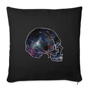 Galaxy Skull T-Shirt Design - Sofa pillow with filling 45cm x 45cm - black - Front