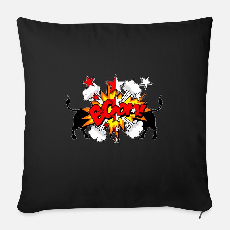 Vache d'herens BOOM! - Coussin et housse de 45 x 45 cm - noir