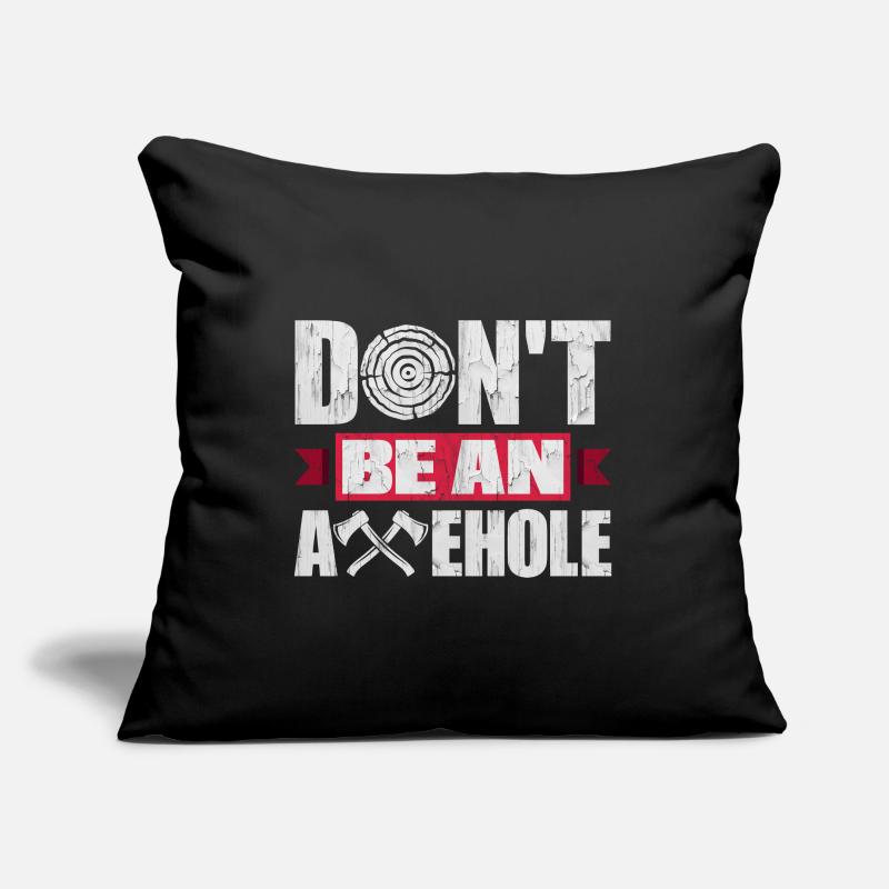 Hache Hache Lancer Hache Hache Lancer Hache Lancer Ne Pas Être Coussin et housse de 45 x 45 cm