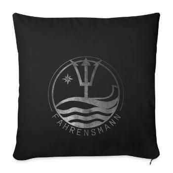 Seemann -Seefahrt - Maritim - Schiff - Sofakissen mit Füllung 45 x 45 cm - Schwarz - Vorne