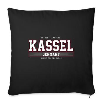 Kassel - Sofa pillow with filling 45cm x 45cm - black - Front