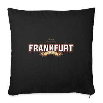 Frankfurt - Sofa pillow with filling 45cm x 45cm - black - Front