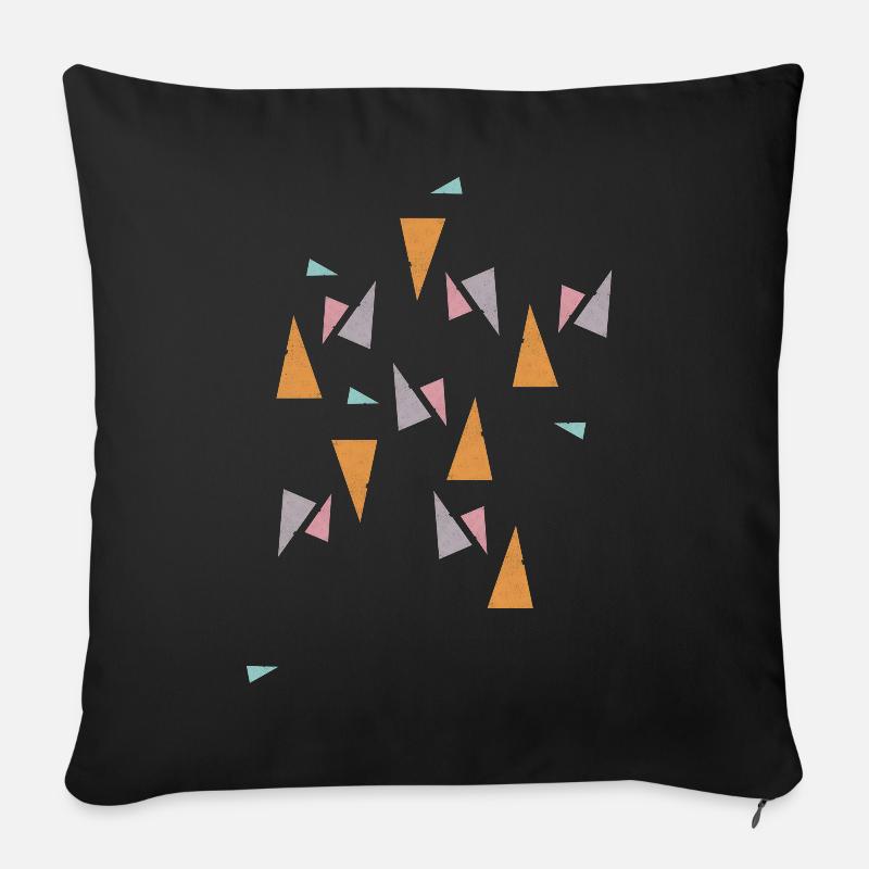 Pattern Mint - Sofa pillow with filling 45cm x 45cm - black