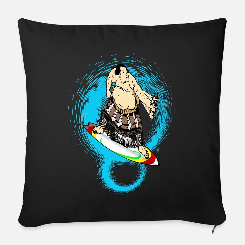Sumo Surfer - Sofakissen mit Füllung 45 x 45 cm - Schwarz