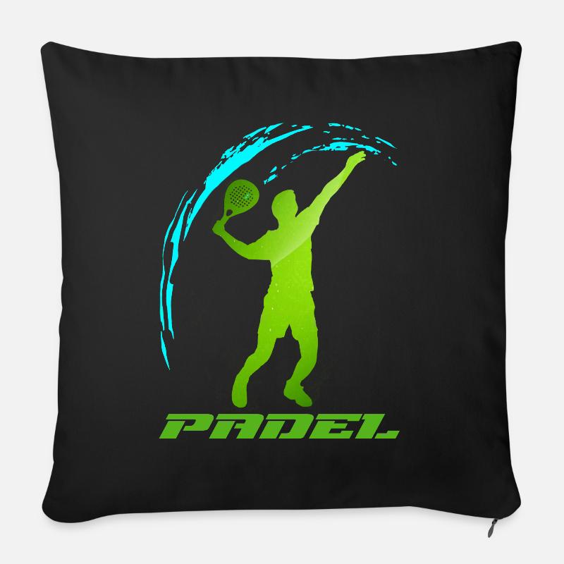 Padel - Coussin et housse de 45 x 45 cm - noir