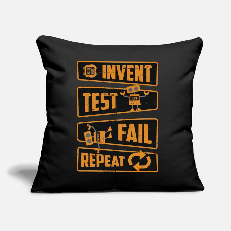Invent Test Fail Repeat Sofa pillow with filling 45cm x 45cm