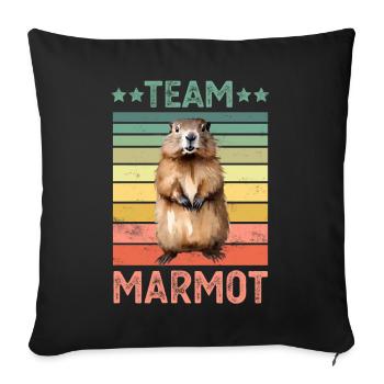 Marmot - Sofa pillow with filling 45cm x 45cm - black - Front