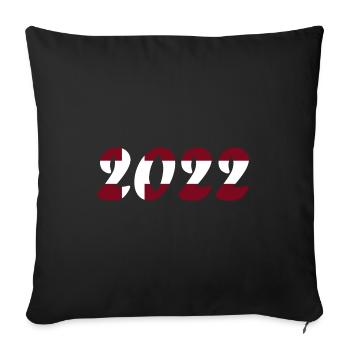 National team Denmark Football World Cup - Sofa pillow with filling 45cm x 45cm - black - Front
