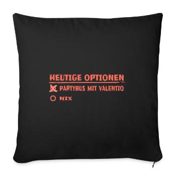 Valentina - Coussin et housse de 45 x 45 cm - noir - Devant