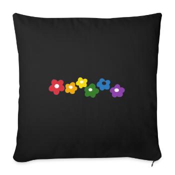 Progress Pride Rainbow Equality - Sofa pillow with filling 45cm x 45cm - black - Front