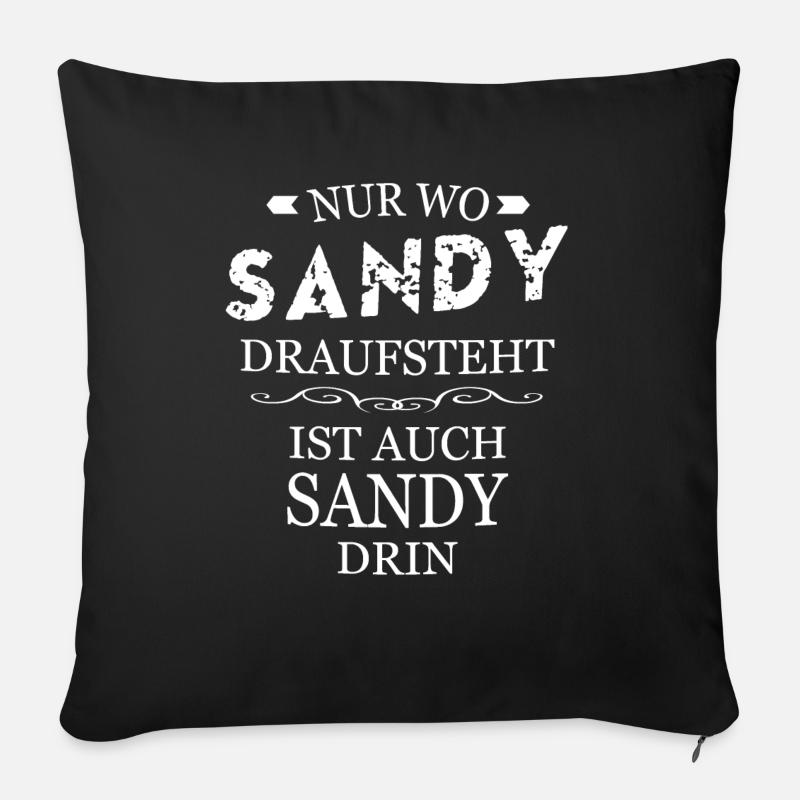 Sandy - Sofakissen mit Füllung 45 x 45 cm - Schwarz