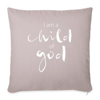 I am a child of god - Sofa pillow with filling 45cm x 45cm - light taupe - Front