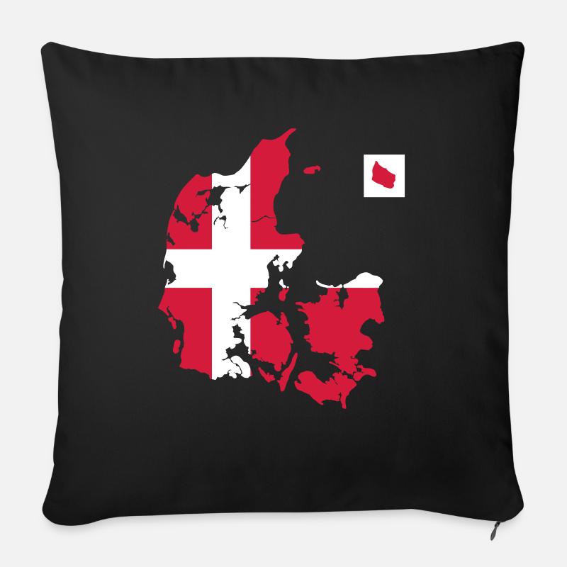 Dänemark - Sofakissen mit Füllung 45 x 45 cm - Schwarz