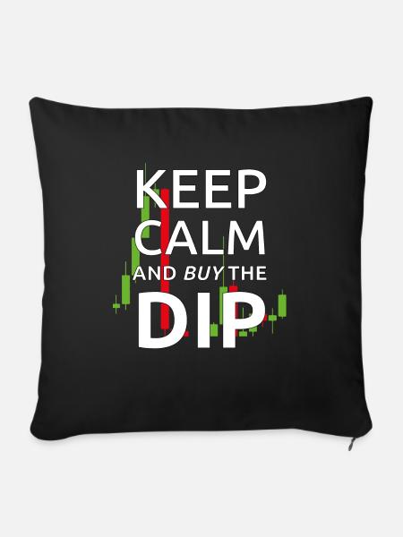 Keep Calm Dip - Sofakissen mit Füllung 45 x 45 cm - Schwarz