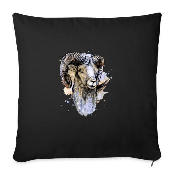 Bock - Sofakissen mit Füllung 45 x 45 cm - Schwarz - Vorne