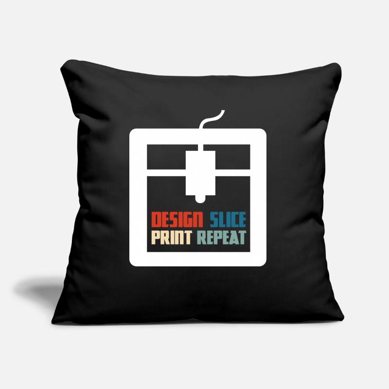 Design Slice Print Repeat - Funny 3D Printing 3D Sofa pillow with filling 45cm x 45cm