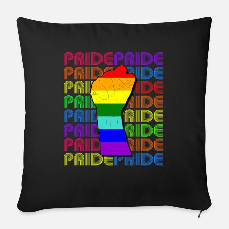 PridePride - Sofakissen mit Füllung 45 x 45 cm - Schwarz