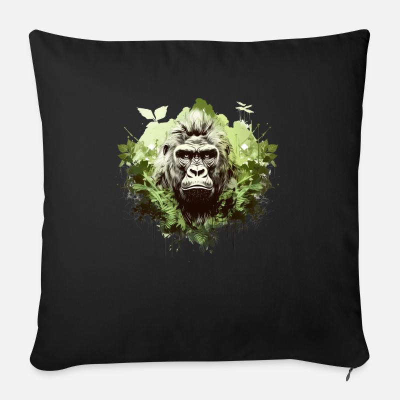 Gorilla - Sofakissen mit Füllung 45 x 45 cm - Schwarz