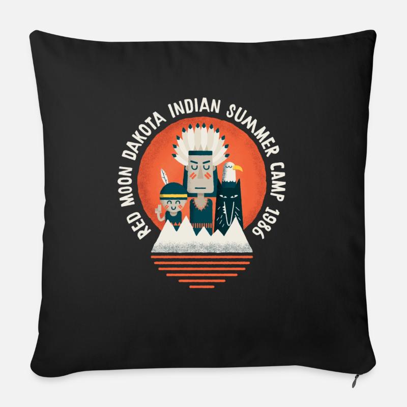 Indian Summer Camp - Sofakissen mit Füllung 45 x 45 cm - Schwarz
