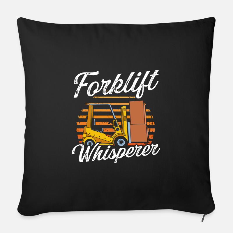 Gabelstapler Staplerfahrer - Sofakissen mit Füllung 45 x 45 cm - Schwarz