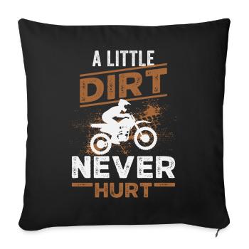 Motocross Dirt Bike Rider Moto - Coussin et housse de 45 x 45 cm - noir - Devant