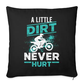 Motocross Dirt Bike Rider Moto - Coussin et housse de 45 x 45 cm - noir - Devant