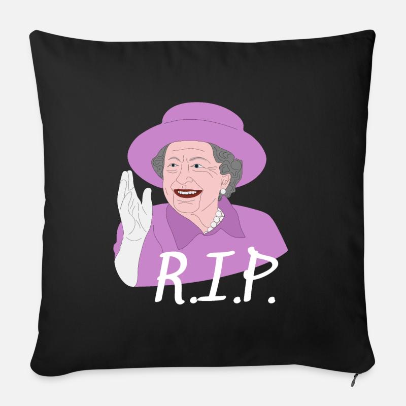 R.I.P. Queen Elizabeth - Sofakissen mit Füllung 45 x 45 cm - Schwarz