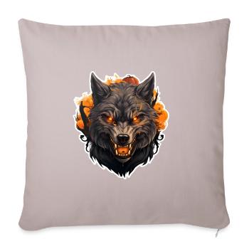 Wolf Herbst Halloween 3 - Sofakissen mit Füllung 45 x 45 cm - helles Taupe - Vorne