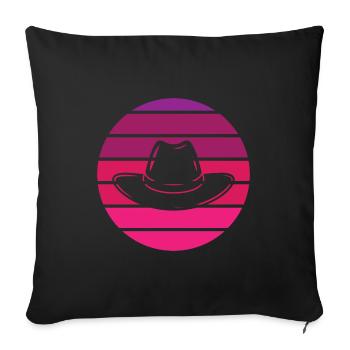 Countrygirl - Silhouette, Circle, Evening Sun - Sofa pillow with filling 45cm x 45cm - black - Front