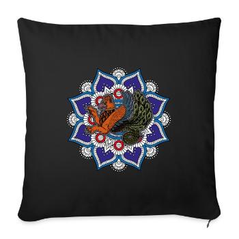 Faravahar Zoroastrianism Simurgh Persia - Sofa pillow with filling 45cm x 45cm - black - Front