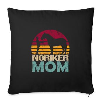 Noriker Cheval Mama - Coussin et housse de 45 x 45 cm - noir - Devant