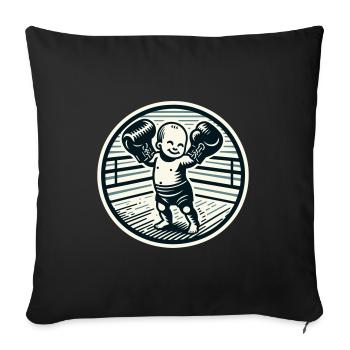 Little Boxer Champion - Sofa pillow with filling 45cm x 45cm - black - Front